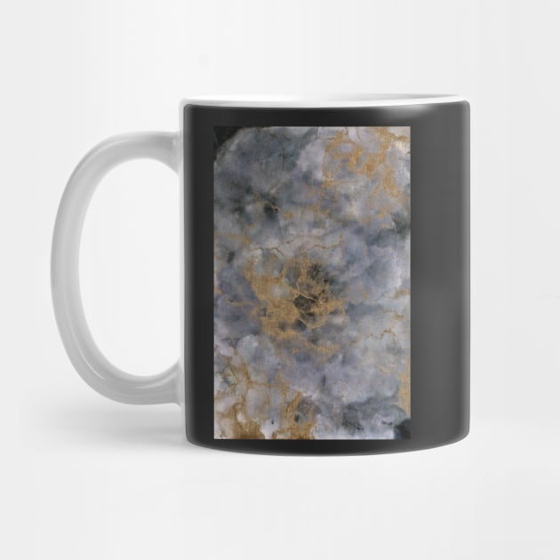 Grey and Gold Abstract by MyAbstractInk